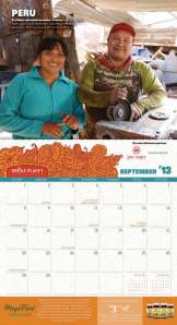 Microloan clients in Nature's Path's calendar.